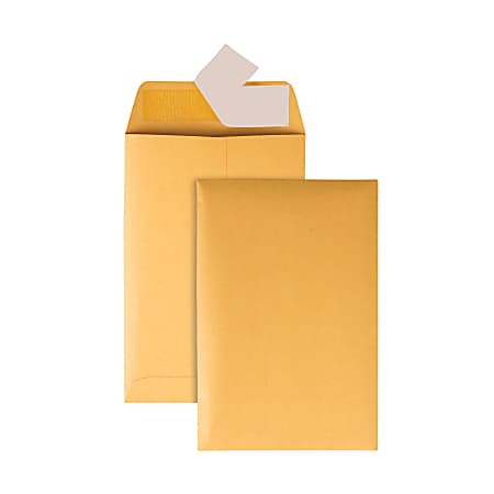 Office Depot® Brand 6" x 9" Manila Catalog Envelopes, Clean Seal, Brown Kraft, Box Of 250