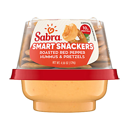 Sabra® Roasted Red Pepper Hummus With Pretzels, 4.56 Oz, Total Qty 12