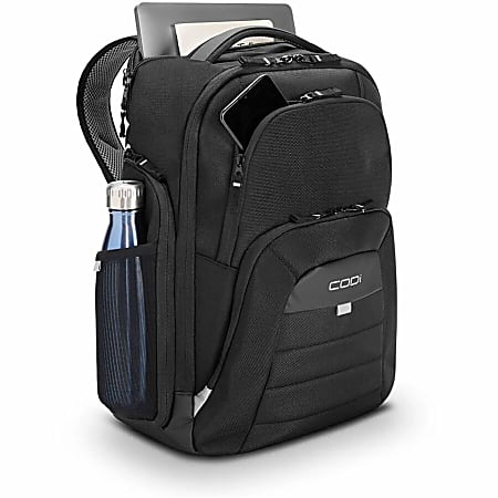 Ferretti Pro Sport Pack Laptop Backpack for 17.3 Laptop Tablet Water Bottle  Black - Office Depot