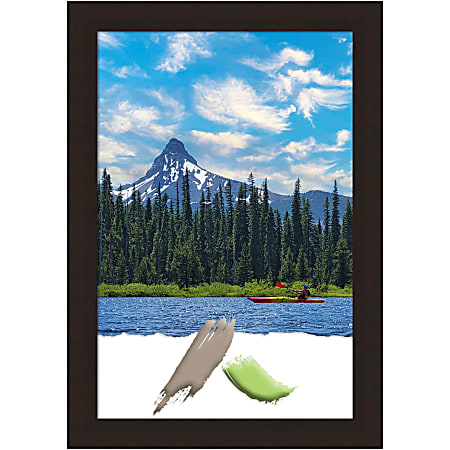 Amanti Art Wood Picture Frame, 24" x 34", Matted For 20" x 30", Carlisle Espresso