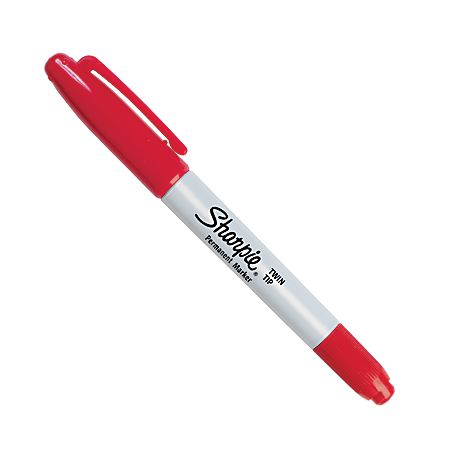 Sharpie® Twin-Tip Permanent Marker, Red