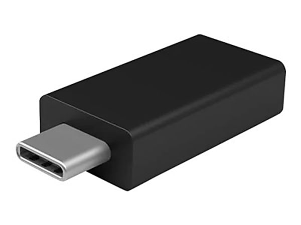 Microsoft USB Data Transfer Adapter - 1 x Type C USB 3.1 USB Male - 1 x Type A USB 3.1 USB Female - Nickel Connector - Black