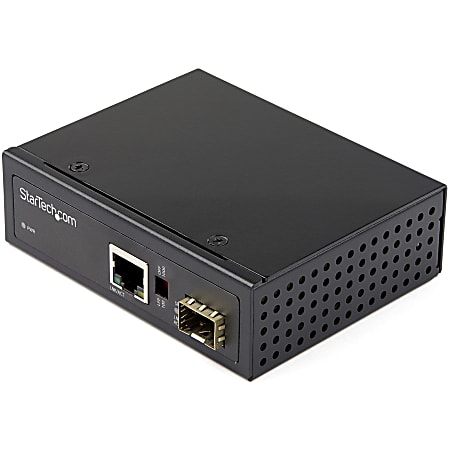 StarTech.com Industrial Fiber to Ethernet Media Converter - 1Gbps SFP to RJ45/CAT6 - SM/MM Fiber to Copper Gigabit Network I - IMC1GSFP