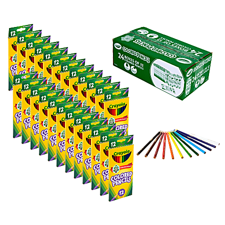 Crayola Bulk Colored Pencil Set - 24 Boxes of 12 Colors