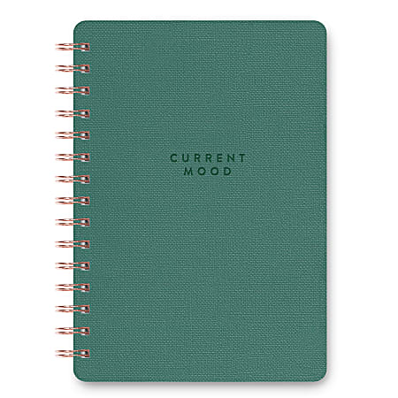 Studio Oh! Agatha Notebook, 8-1/4" x 6-1/4", 288 Pages, Current Mood (Hunter Green)