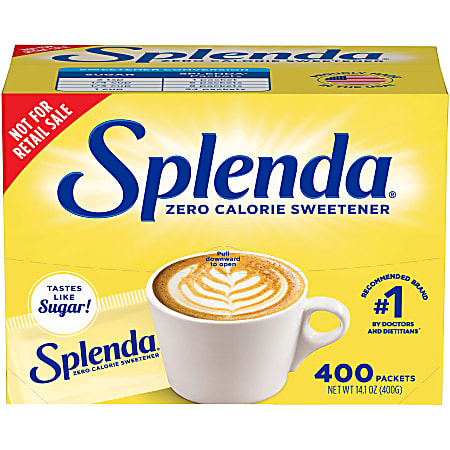 Splenda Single-serve Sweetener Packets - 0.035 oz (1 g) - Artificial Sweetener - 6/Carton - 400 Per Box Splenda Single-serve Sweetener Packets - 0.035 oz (1 g) - Artificial Sweetener - 6/Carton - 400 Per Box
