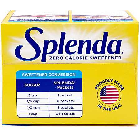 Splenda Single-serve Sweetener Packets - 0.035 oz (1 g) - Artificial Sweetener - 6/Carton - 400 Per Box Splenda Single-serve Sweetener Packets - 0.035 oz (1 g) - Artificial Sweetener - 6/Carton - 400 Per Box
