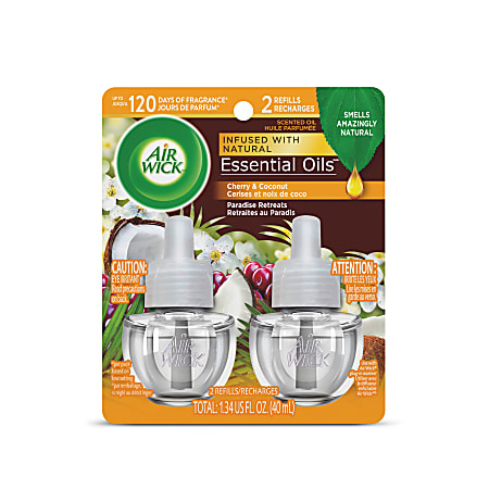 Air Wick® Life Scents™ Scented Oil Warmer Refill, 0.67 Oz, Paradise Retreat, Pack Of 2