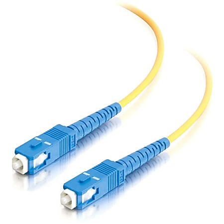 C2G 6m SC-SC 9/125 Simplex Single Mode OS2 Fiber Cable - Plenum CMP-Rated - Yellow - 20ft - Patch cable - SC single-mode (M) to SC single-mode (M) - 6 m - fiber optic - simplex - 9 / 125 micron - OS2 - plenum - yellow