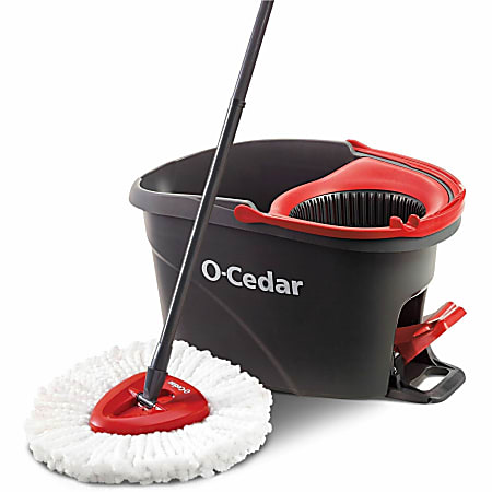 O-Cedar EasyWring Spin Mop &amp; Bucket System - Red, Gray - 1 Each