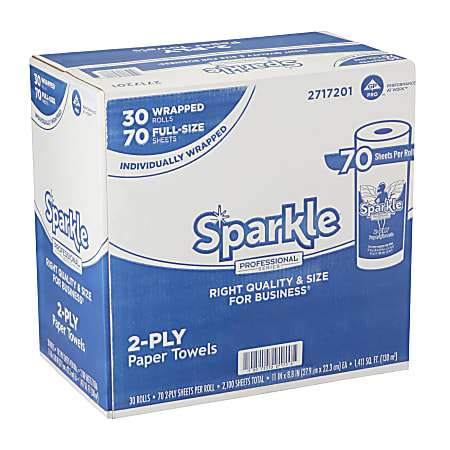 Sparkle Professional Series® Perforated Kitchen Paper Towel Rolls by GP PRO 2-P 