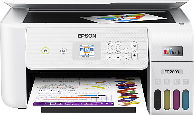 Epson&reg; EcoTank&reg; ET-2803 Wireless All-in-One Cartridge-Free Supertank Color Printer