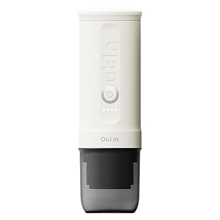 OutIn® Nano 3-Cup Portable Electric Espresso Machine, Pearl White