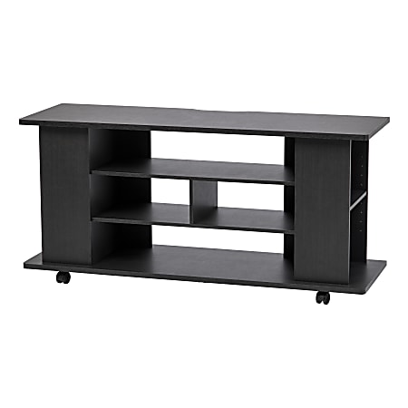 IRIS Large TV Stand With Wheels, 22-3/8"H x 46-7/8"W x 15-5/16"D, Black