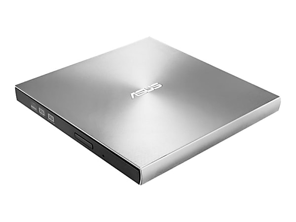 Asus ZenDrive SDRW-08U9M-U DVD-Writer - External - Silver - DVD-RAM/±R/±RW Support - 24x CD Read/24x CD Write/24x CD Rewrite - SDRW08U9MUSILGASP2G