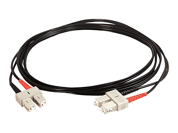 C2G 5m SC-SC 62.5/125 OM1 Duplex Multimode PVC Fiber Optic Cable - Black - Patch cable - SC multi-mode (M) to SC multi-mode (M) - 5 m - fiber optic - duplex - 62.5 / 125 micron - OM1 - black