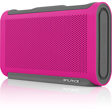 Braven BALANCE Speaker System - Wireless Speaker(s) - Portable - Battery Rechargeable - Raspberry Red, Gray