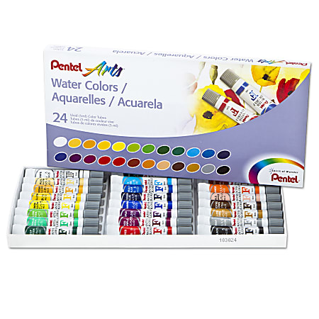 Pentel® Watercolor Paints, 4.05 Oz, Set Of 24