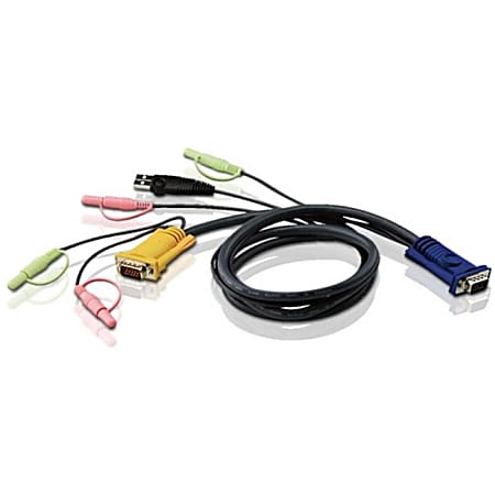 ATEN 2L-5305U 5M USB KVM Cable with 3 in 1 SPHD and Audio - 16.4ft