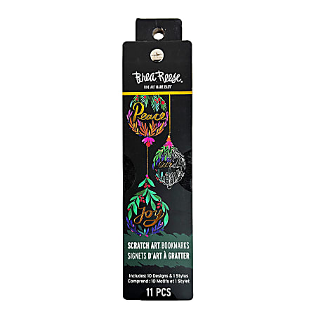 Brea Reese Scratch Art Bookmark Kit Bright Holiday 7 12 x 2 38 Total ...