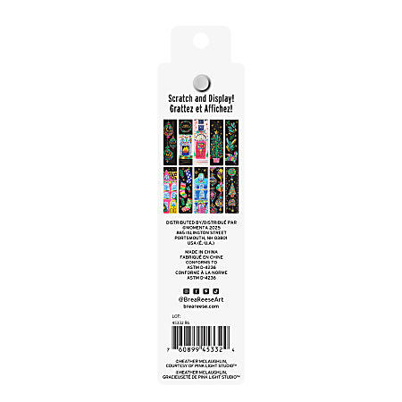 Brea Reese Scratch Art Bookmark Kit Bright Holiday 7 12 x 2 38 Total ...