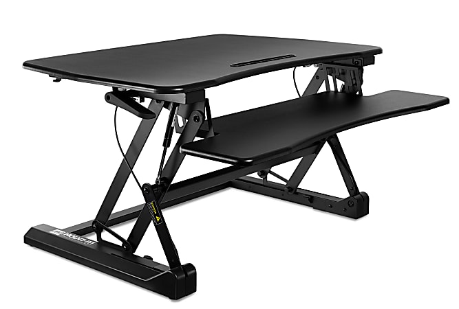 Mount-It! MI-7955 Height-Adjustable Standing Desk Riser, 6"H x 40-7/16"W x 9"D, Black