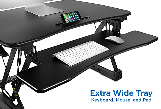 Mount It MI 7955 Height Adjustable Standing Desk Riser 6 H x 35.5 W x 9 ...