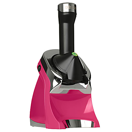 Edgecraft Yonanas Deluxe Non-Dairy Frozen Fruit Soft Serve Dessert Maker, 10-1/4" x 15-5/8" x 6-1/2", Hot Pink