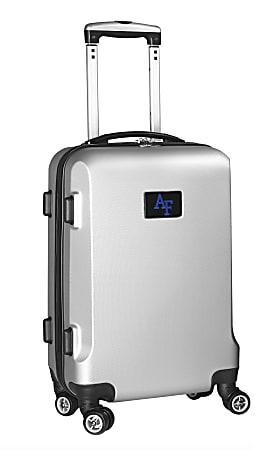 Denco Sports Luggage Rolling Carry-On Hard Case, 20" x 9" x 13 1/2", Silver, Air Force Falcons