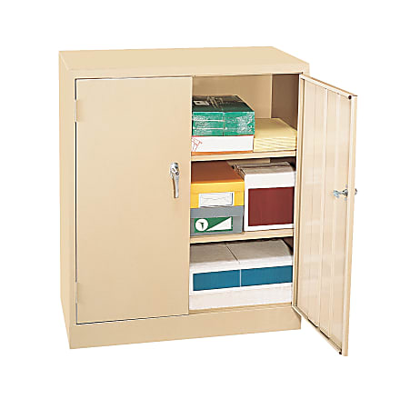 Alera Economy Storage Cabinet, 3 Fixed Shelves, Putty