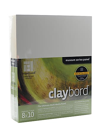 Ampersand Cradled Claybord, 8" x 10", 2"