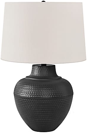 Monarch Specialties Sol Table Lamp, 26”H, Ivory/Black