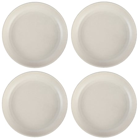 Cravings By Chrissy Teigen 4-Piece Round Stoneware Dinner Bowl Set, 8-5/8”, Oat Milk