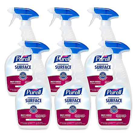 Purell® Foodservice Surface Sanitizer Spray, Unscented, 32 Oz Bottle, Case Of 6