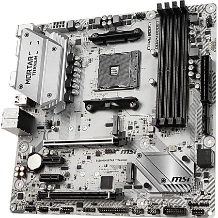 MSI B450M MORTAR TITANIUM Desktop Motherboard AMD B450 Chipset
