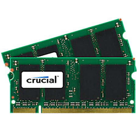 Crucial™ DDR2 Memory Upgrade Kit For Notebook Computers, 2GB (1GB x 2) SODIMM, PC2-6400 (800 MHz)
