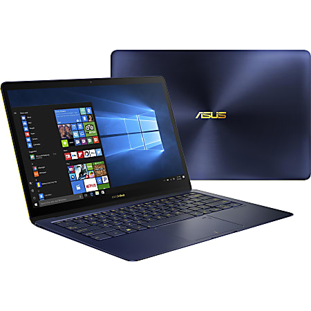Asus ZenBook 3 Deluxe UX490UA-XS74-BL 14" Notebook - 1920 x 1080 - Core i7 i7-7500U - 16 GB RAM - 512 GB SSD - Royal Blue, Golden - Windows 10 Pro 64-bit - Intel HD Graphics 620 - Tru2Life - Bluetooth - 9 Hour Battery Run Time