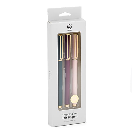 Catalina Gold Felt Tip Pens, Set of 3