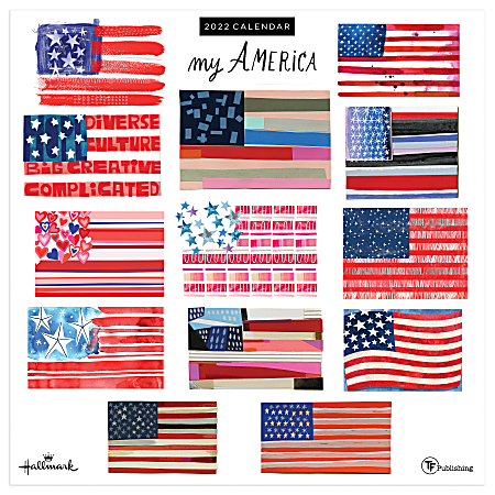 TF Publishing Inspirational Monthly Wall Calendar, 12" x 12", My America, January to December 2022, 1073