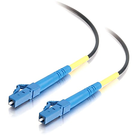 C2G-10m LC-LC 9/125 OS1 Simplex Singlemode PVC Fiber Optic Cable - Black