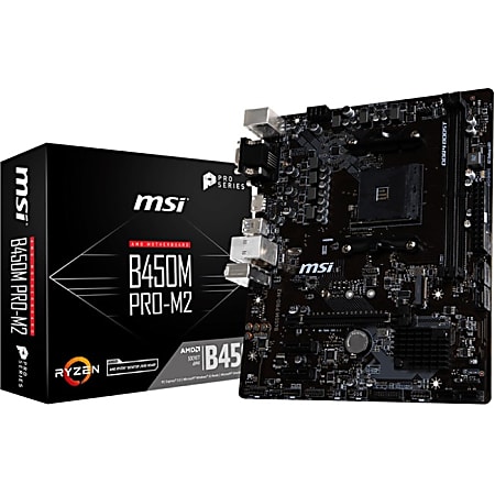 MSI B450M PRO M2 Desktop Motherboard - AMD B450 Chipset - Socket AM4