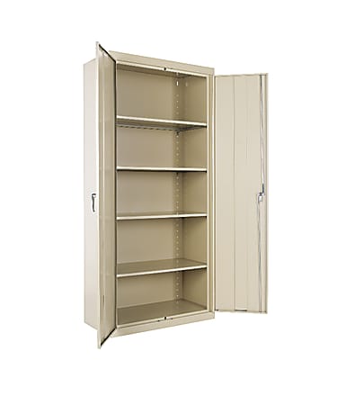 Alera Steel Storage Cabinet, 5-Shelf, Putty