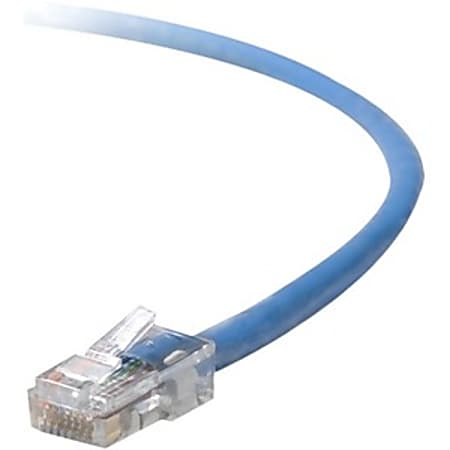 Belkin RJ45 Category 6 Patch Cable - 14 ft Category 6 Network Cable for Network Device - First End: 1 x RJ-45 Network - Male - Second End: 1 x RJ-45 Network - Male - Patch Cable - Gold Plated Contact - Blue