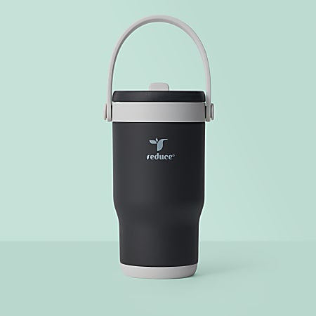 Base Brands Spill-Proof Tumbler With Handle, 14 Oz, Black