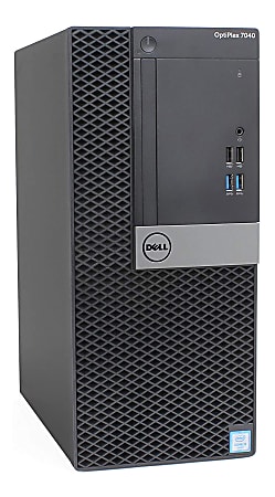 Dell Optiplex™ 7040 Tower Refurbished Desktop, Intel® Core™ i5, 8GB Memory, 240GB Solid State Drive, Windows® 10, RF610456