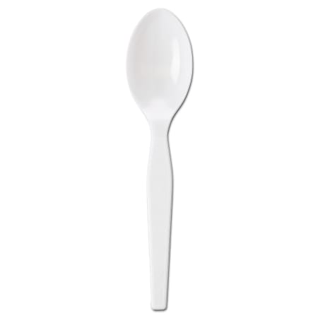 Dixie® Individually Wrapped Polystyrene Teaspoons, White, Pack Of 1,000