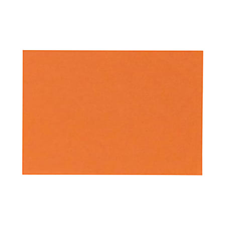 LUX Flat Cards, A1, 3 1/2" x 4 7/8", Mandarin Orange, Pack Of 50