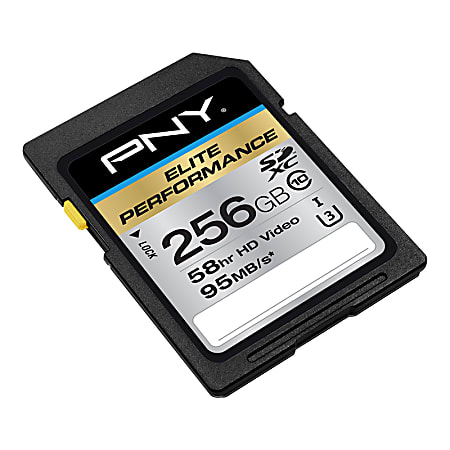 PNY 256GB Elite Performance Class 10 U3 SDXC Flash Memory Card - Class 10, U3, UHS-I