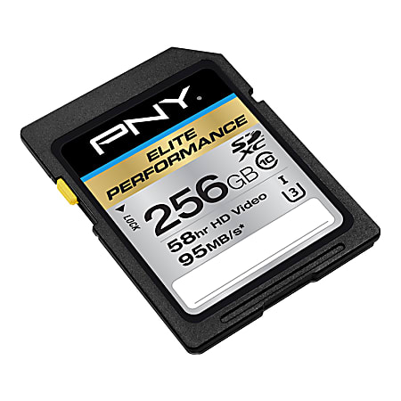 PNY 256GB Elite Performance Class 10 U3 SDXC Flash Memory Card - Class 10, U3, UHS-I