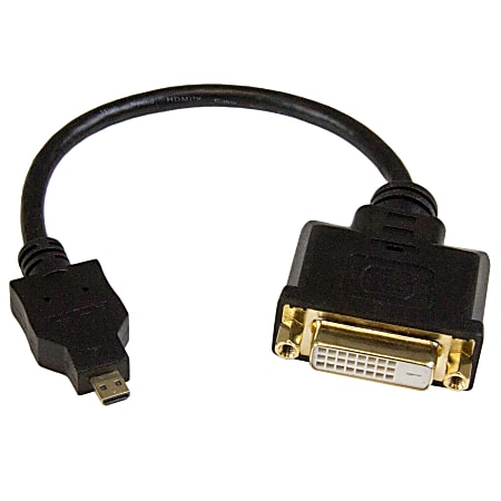 StarTech.com Micro HDMI to DVI-D Adapter M/F - 8in - Black